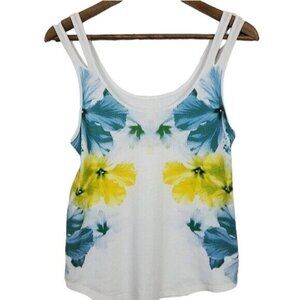 American Eagle Womens Floral Tank Top Size Small‎ Scoop Neck Boho Spring Summer
